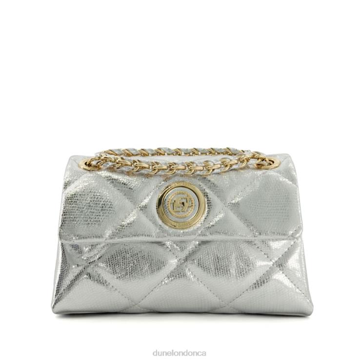 Dune London Duchess S Women Small Quilted Leather Bag Silver 2Z0DB27