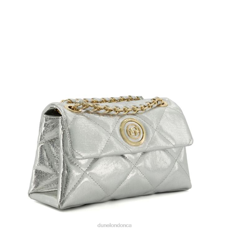 Dune London Duchess S Women Small Quilted Leather Bag Silver 2Z0DB27