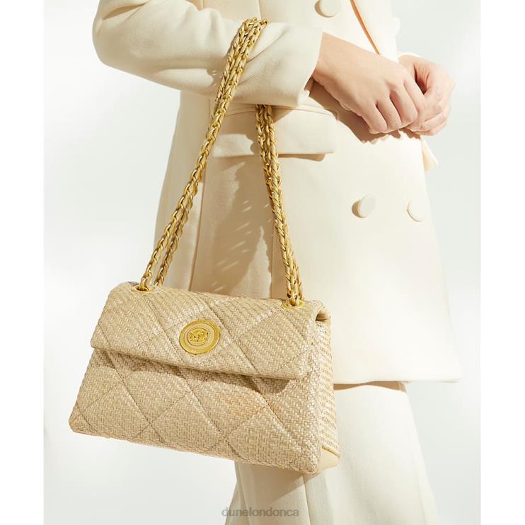 Dune London Duchess Women Medium Quilted Raffia Bag Natural 2Z0DB149