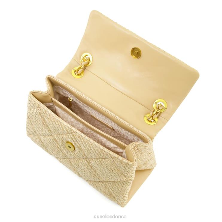Dune London Duchess Women Medium Quilted Raffia Bag Natural 2Z0DB149