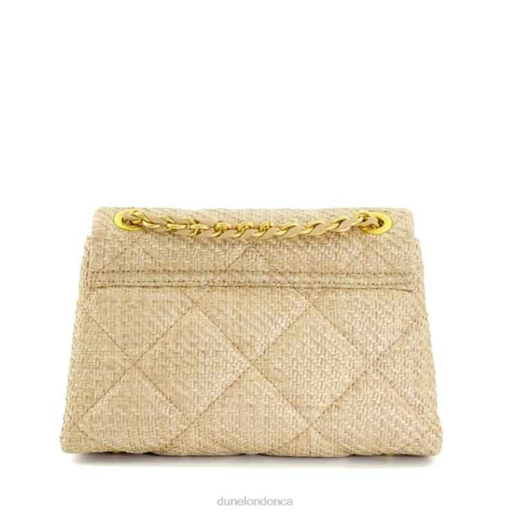 Dune London Duchess Women Medium Quilted Raffia Bag Natural 2Z0DB149