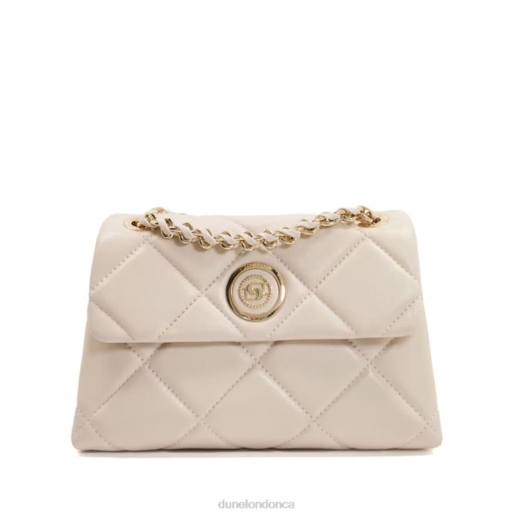 Dune London Duchess Women Medium Quilted Thread-Chain Bag Cream 2Z0DB341