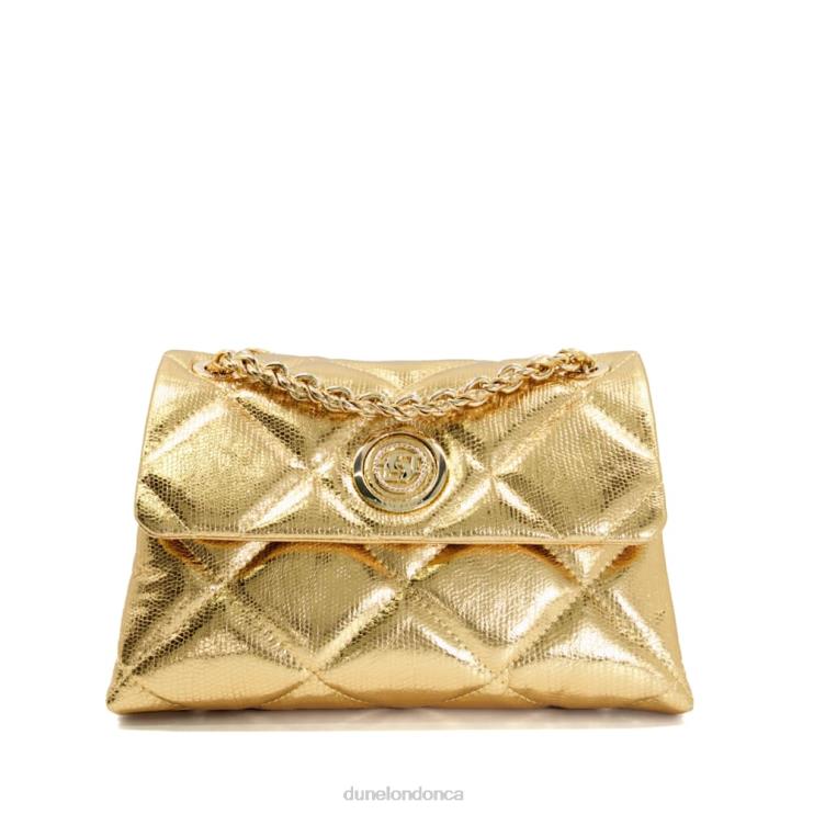 Dune London Duchess Women Medium Quilted Thread-Chain Bag Gold 2Z0DB174