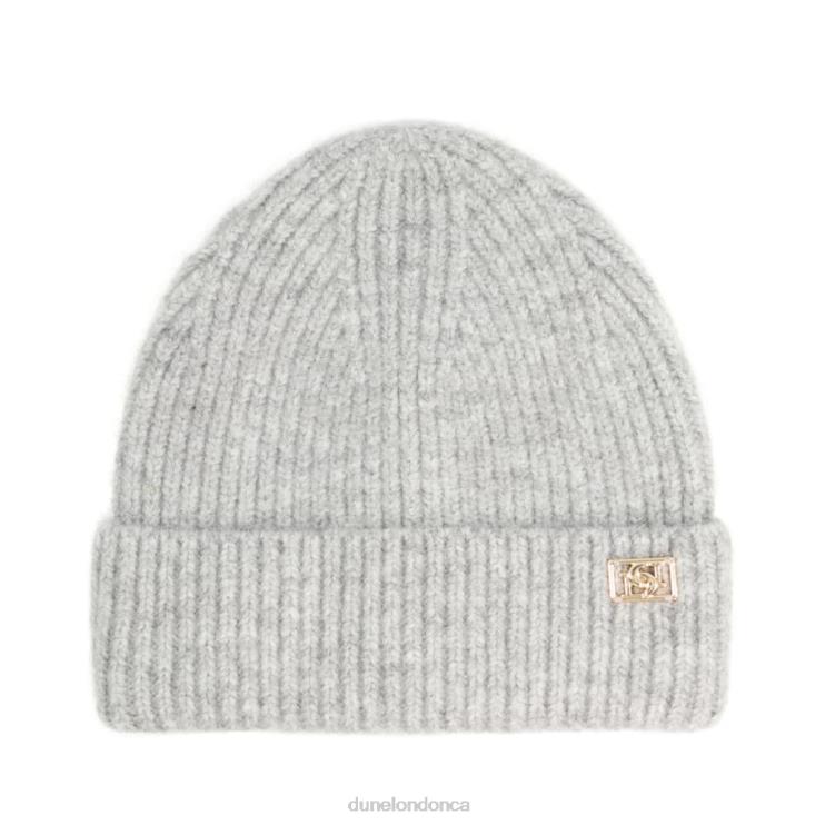 Dune London Felissia Women Knitted Beanie Hat Grey 2Z0DB291