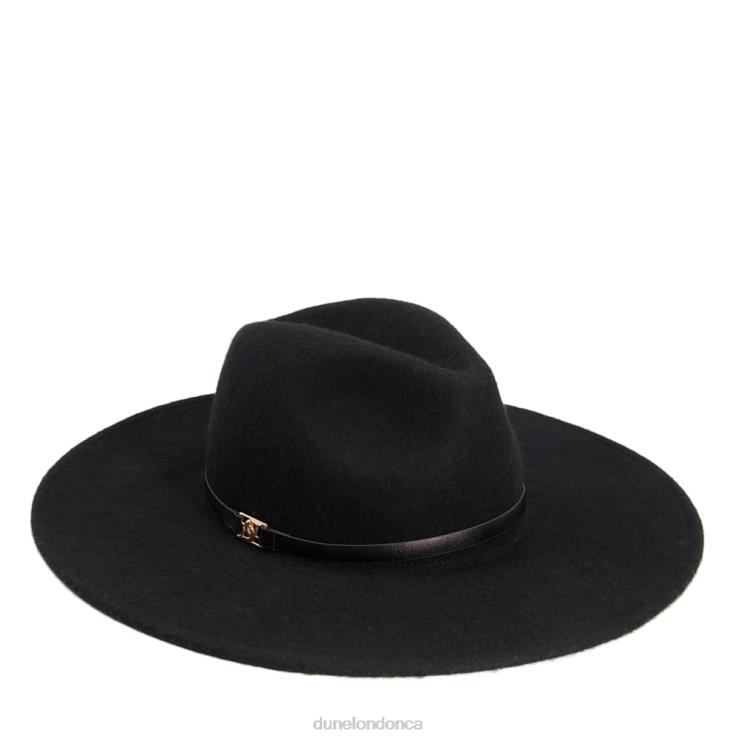 Dune London Frannces Women Branded Woolen Fedora Hat Black 2Z0DB293