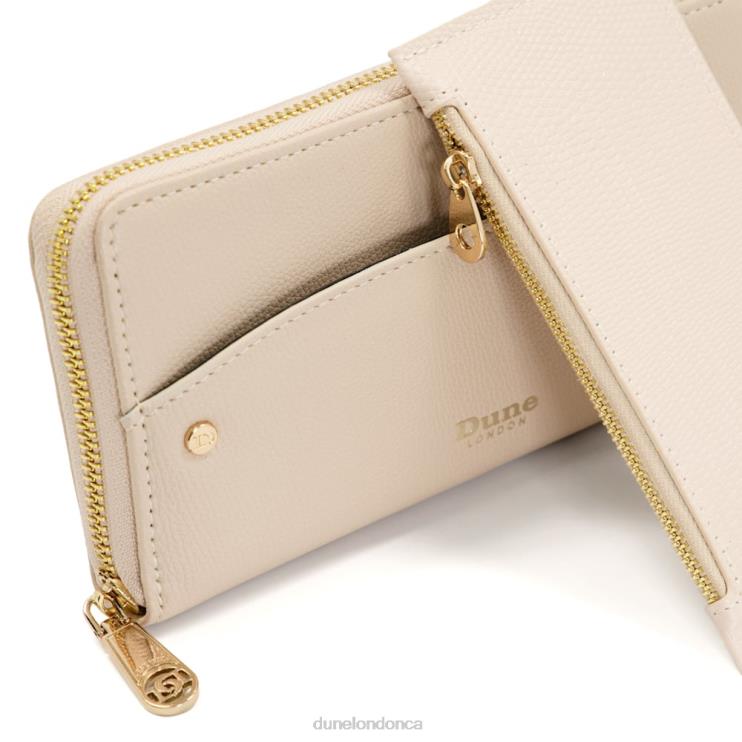 Dune London Kalen Women Removable-Pouch Branded Purse Nude 2Z0DB187