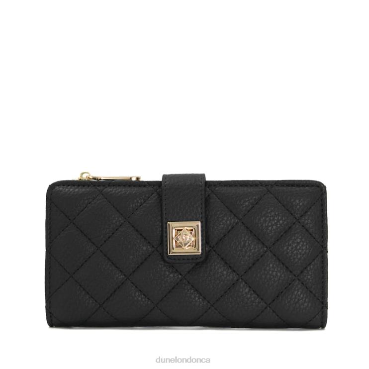 Dune London Klintons Women Turn-Lock-Strap Quilted Cardholder Black 2Z0DB220