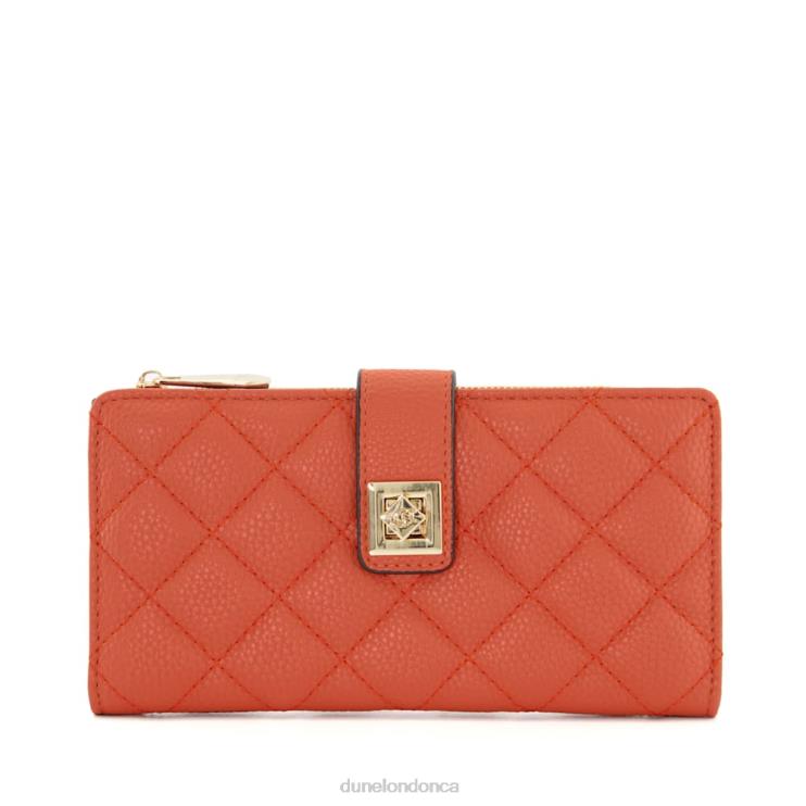 Dune London Klintons Women Turn-Lock-Strap Quilted Cardholder Orange 2Z0DB202