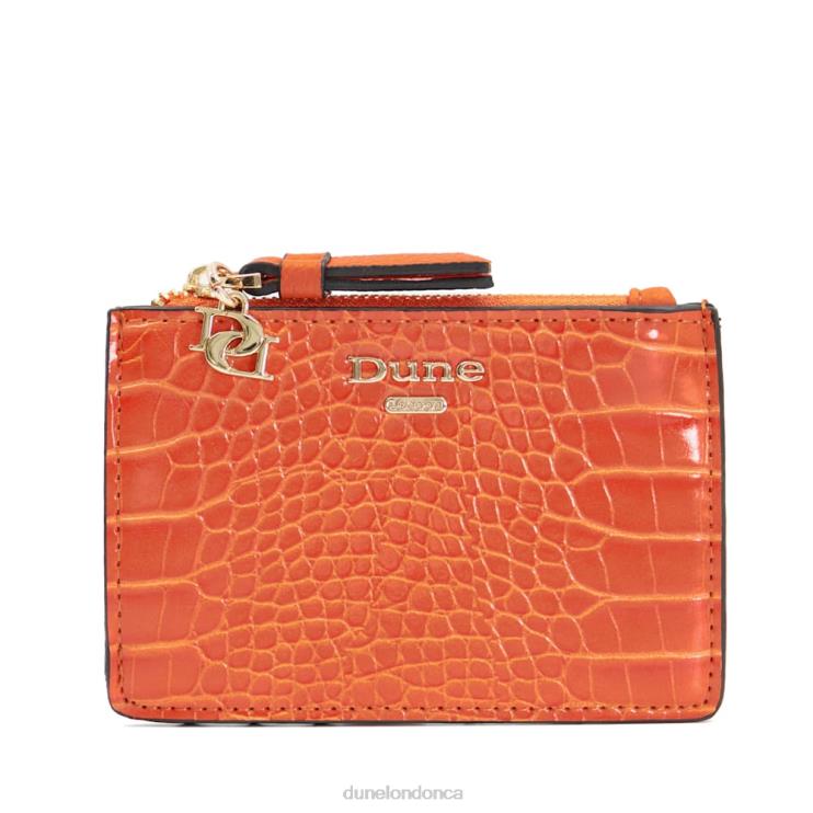 Dune London Knoxville Women Structured Charm-Detail Cardholder Orange 2Z0DB259