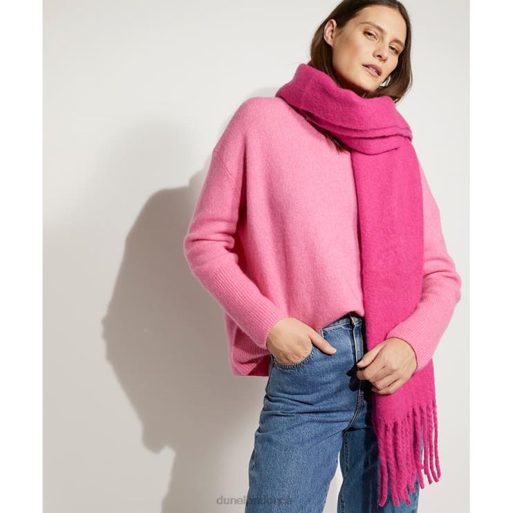 Dune London Lorissa Women Textured Long Fringed Scarf Pink 2Z0DB289