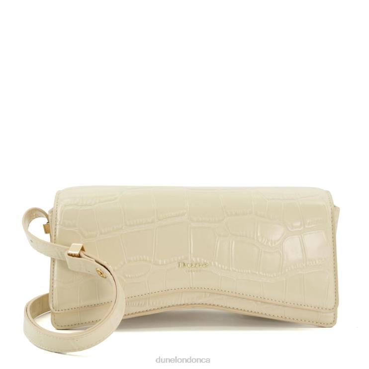 Dune London Dooley Women Curved-Base Shoulder Bag Ecru 2Z0DB207