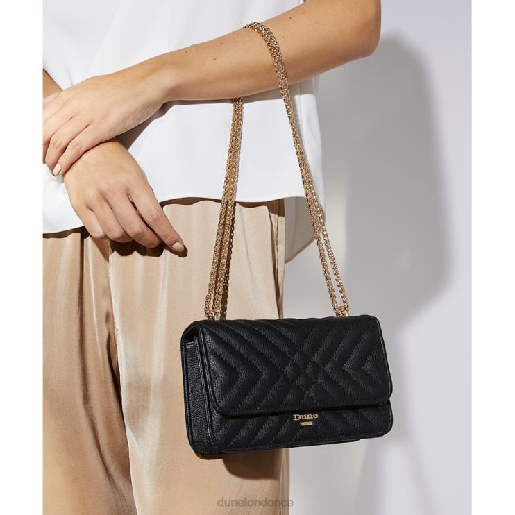 Dune London Edorchie Women Quilted Chain Handle Shoulder Bag Black 2Z0DB249