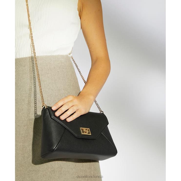 Dune London Elissia Women Chain Handle Shoulder Bag Black 2Z0DB318