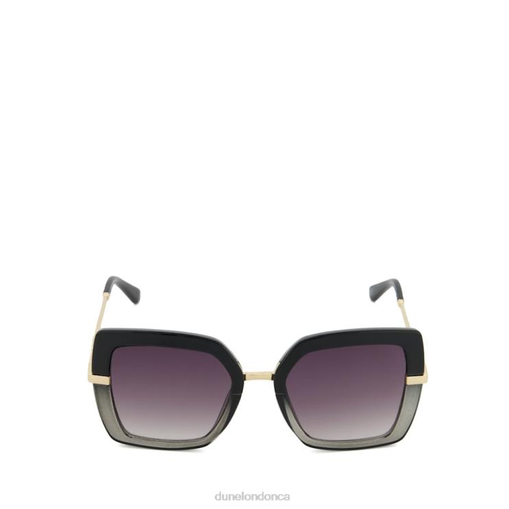 Dune London Ginjer Women Two-Tone Oversized Sunglasses Black 2Z0DB97