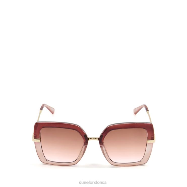 Dune London Ginjer Women Two-Tone Oversized Sunglasses Mink 2Z0DB175