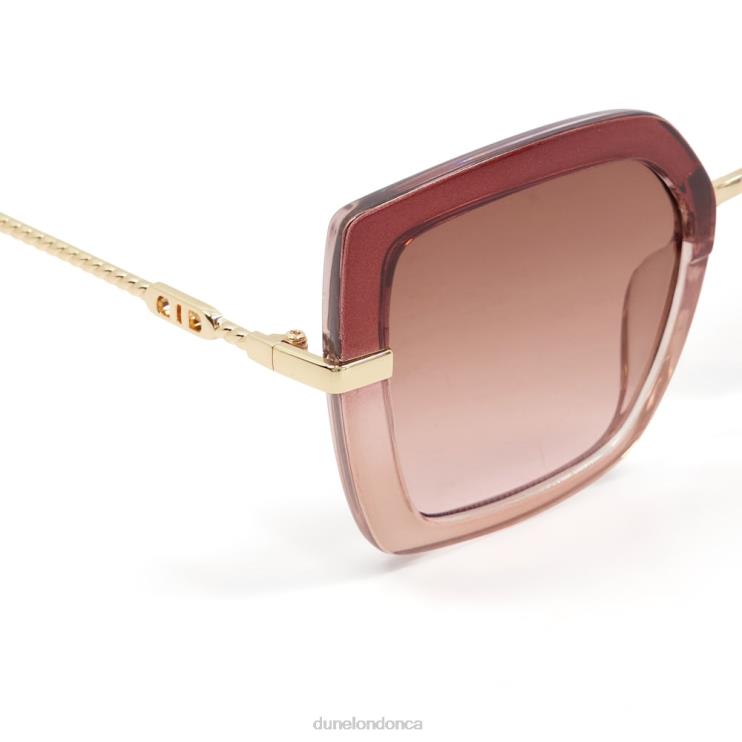 Dune London Ginjer Women Two-Tone Oversized Sunglasses Mink 2Z0DB175