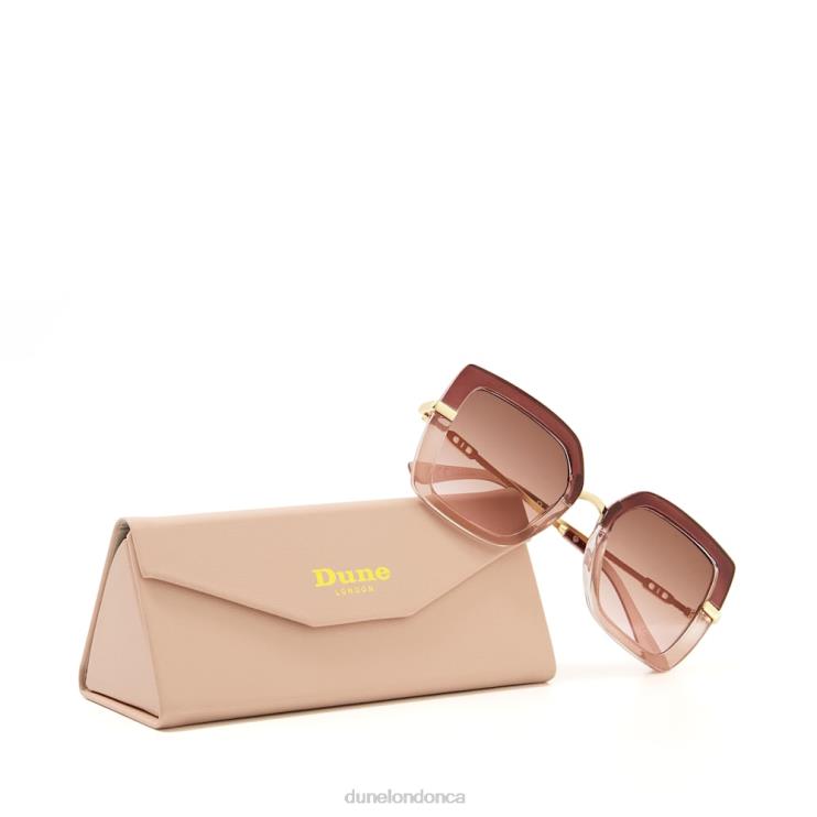 Dune London Ginjer Women Two-Tone Oversized Sunglasses Mink 2Z0DB175