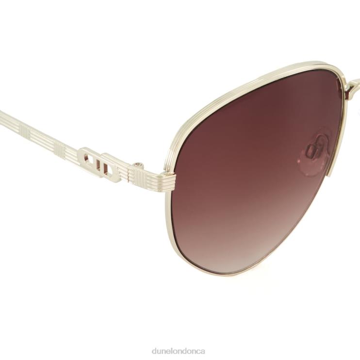 Dune London Gravitys Women Tortoiseshell-Trim Oval Sunglasses Gold 2Z0DB162