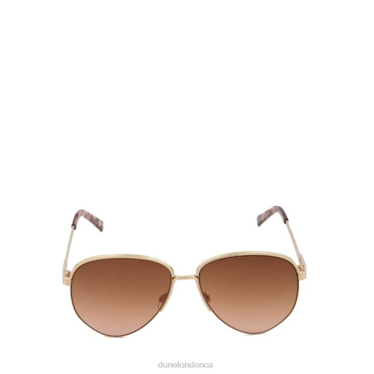 Dune London Gravitys Women Tortoiseshell-Trim Oval Sunglasses Rose Gold 2Z0DB168