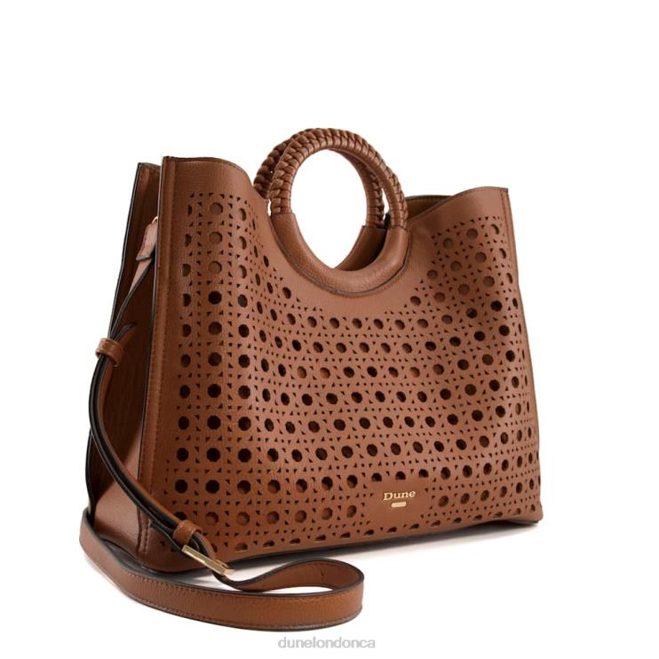 Dune London Dellila Women Laser-Cut Tote Bag Tan 2Z0DB252