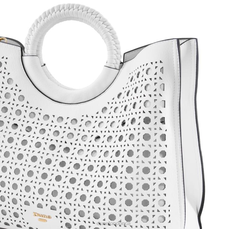 Dune London Dellila Women Laser-Cut Tote Bag White 2Z0DB251
