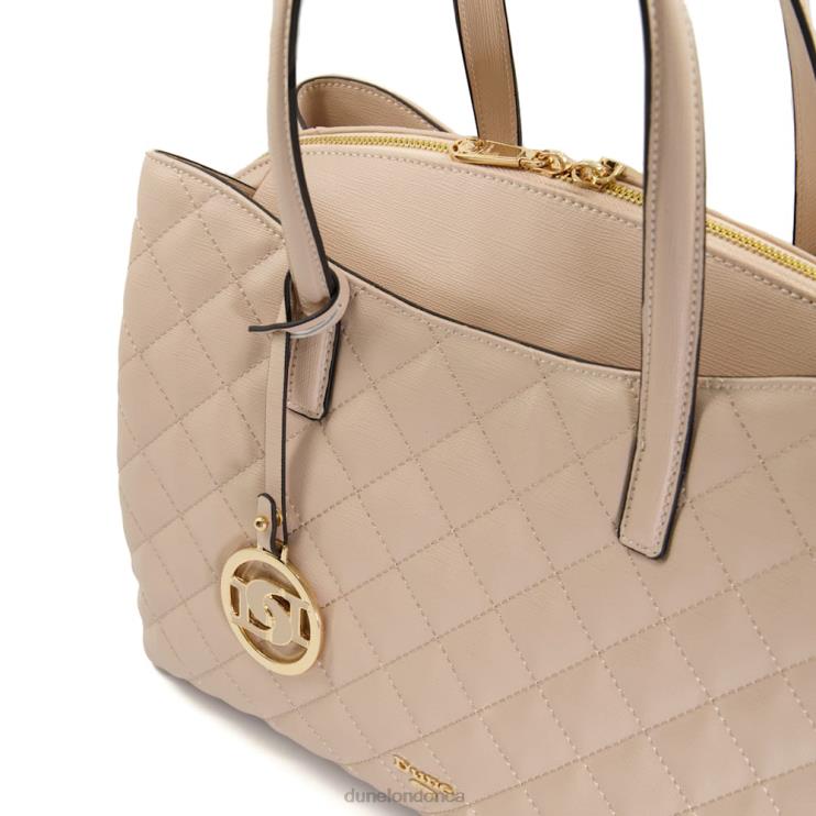 Dune London Dignify Women Large Diamond-Quilted Tote Bag Nude 2Z0DB208