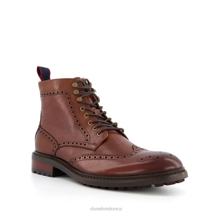 Dune London Colonels Men Lace-Up Brogue Boots Tan 2Z0DB809