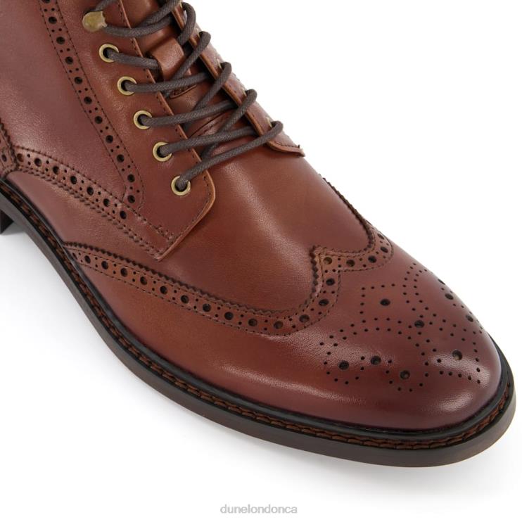 Dune London Colonels Men Lace-Up Brogue Boots Tan 2Z0DB809