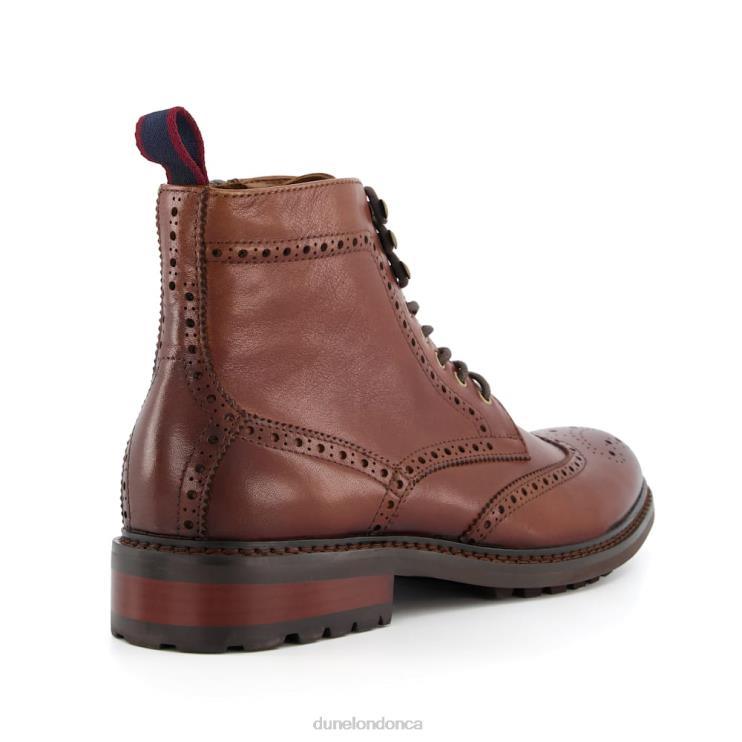 Dune London Colonels Men Lace-Up Brogue Boots Tan 2Z0DB809