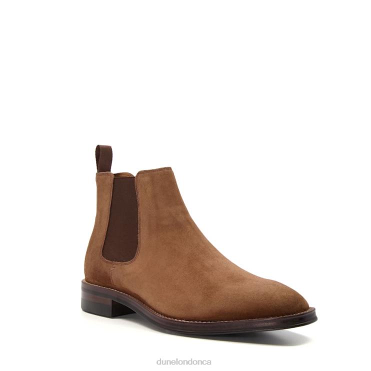 Dune London Masons Men Suede Elasticated Chelsea Boots Brown 2Z0DB805