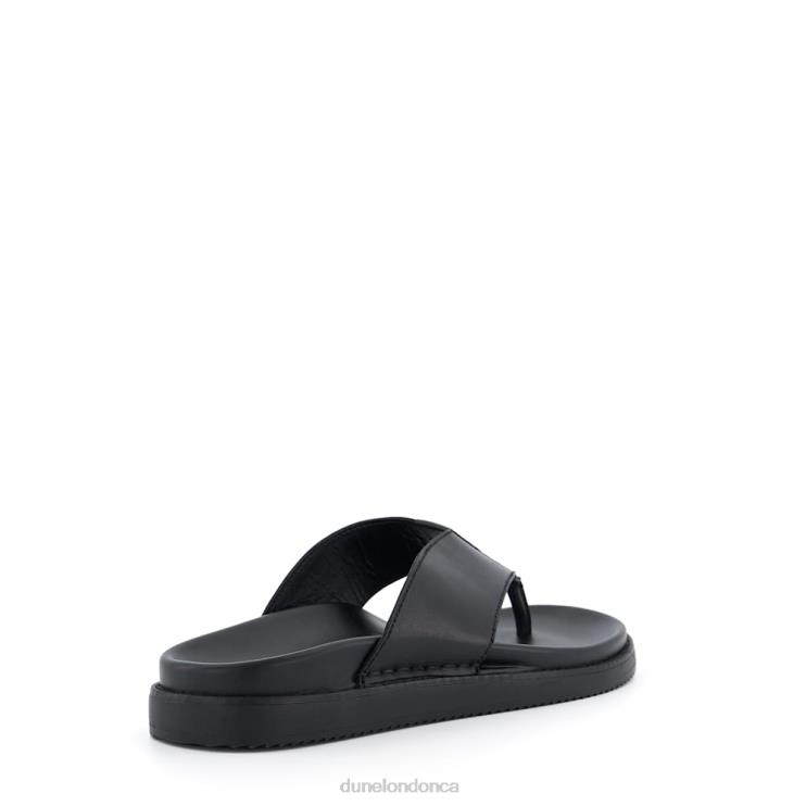 Dune London Iddolise Men Leather Toe-Post Sandals Black 2Z0DB686