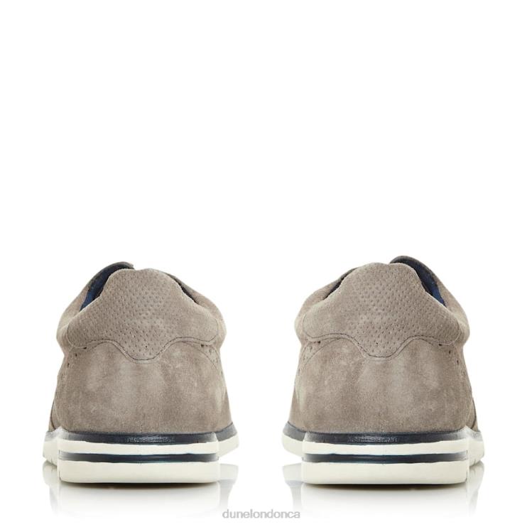 Dune London Barry Men Lace Up Brogue Wedge Grey 2Z0DB875
