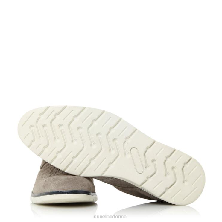 Dune London Barry Men Lace Up Brogue Wedge Grey 2Z0DB875