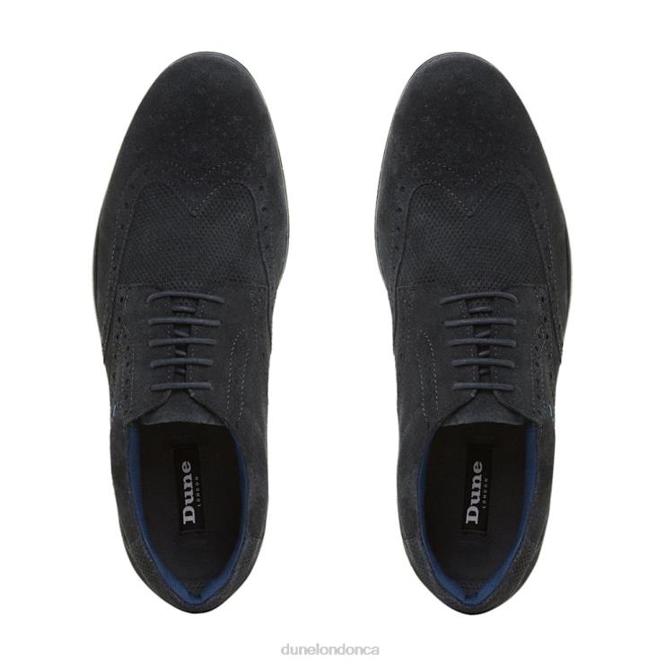 Dune London Barry Men Lace Up Brogue Wedge Navy 2Z0DB852