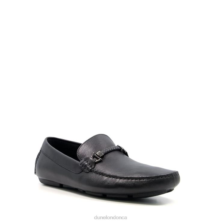 Dune London Beacons Men Driver Moccasins With Woven Trim Black 2Z0DB683