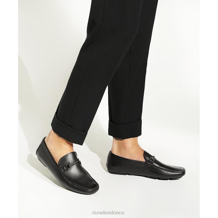 Dune London Beacons Men Driver Moccasins With Woven Trim Black 2Z0DB683