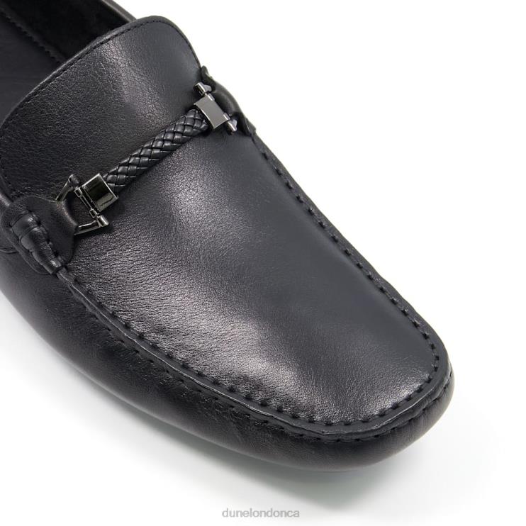 Dune London Beacons Men Driver Moccasins With Woven Trim Black 2Z0DB683