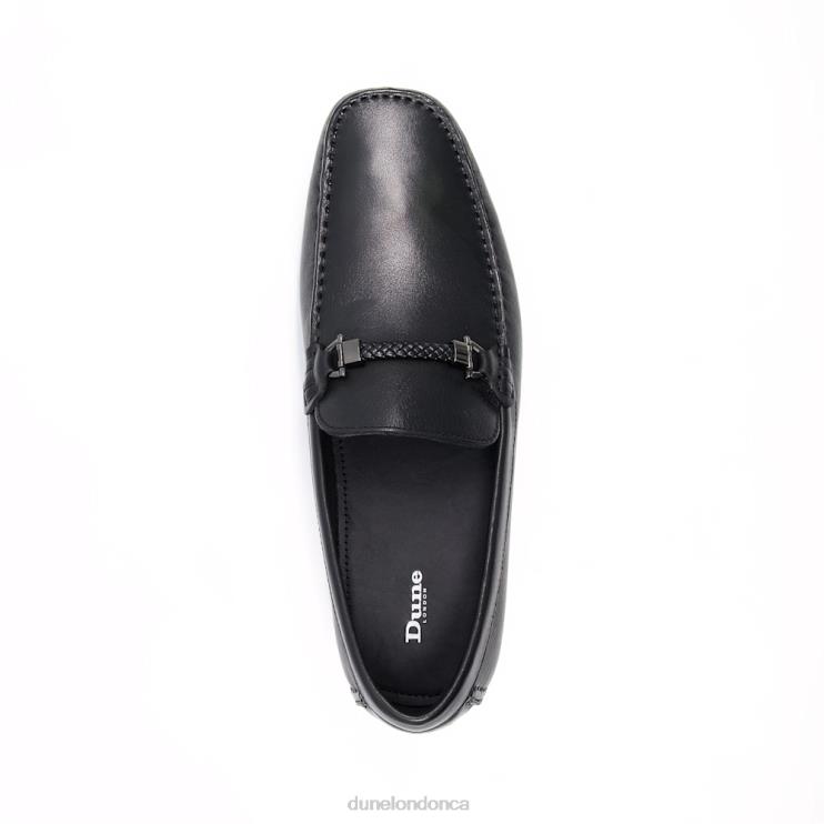 Dune London Beacons Men Driver Moccasins With Woven Trim Black 2Z0DB683