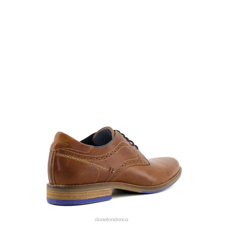 Dune London Bintom Men Stitch-Detail Derby Shoes Tan 2Z0DB682