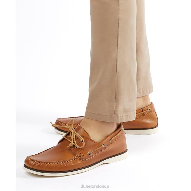 Dune London Bluesy Men Leather Boat Shoes Tan 2Z0DB738