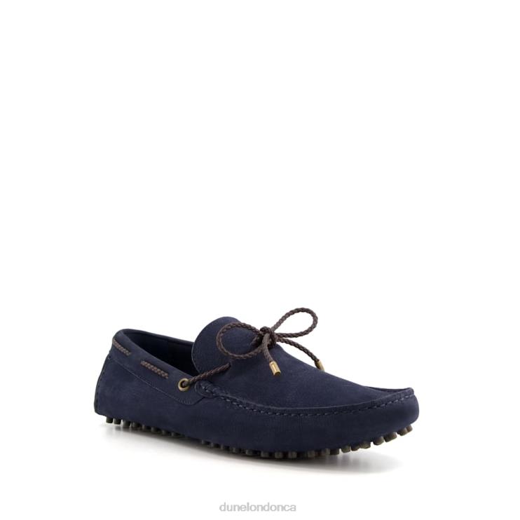 Dune London Bound Men Slip-On Leather Driver Shoes Dark Navy 2Z0DB860