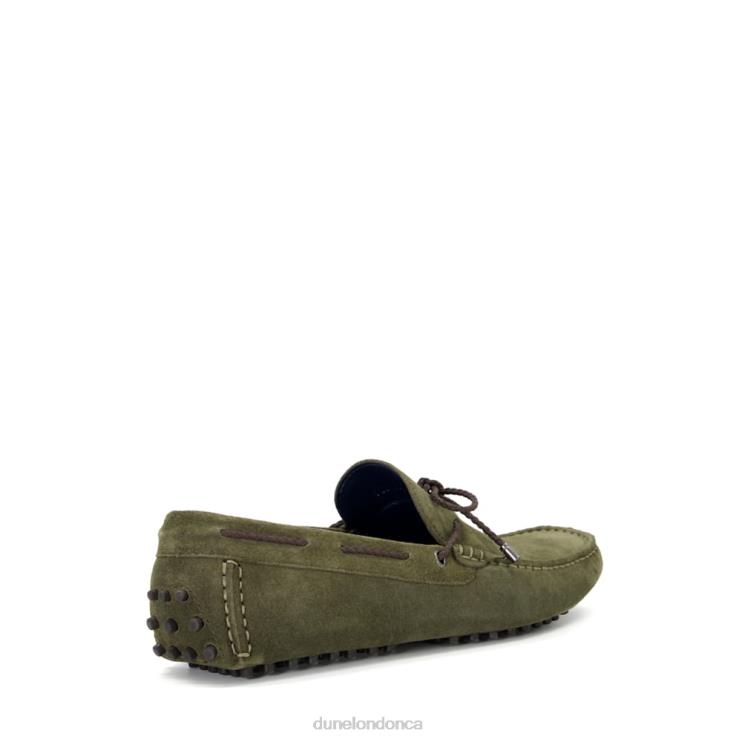 Dune London Bound Men Slip-On Leather Driver Shoes Khaki 2Z0DB779