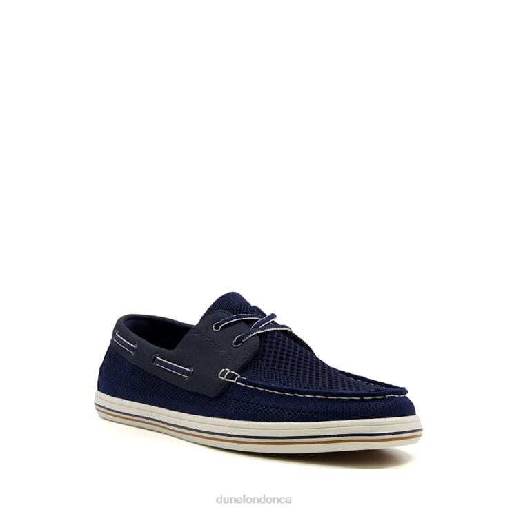Dune London Burnner Men Knitted Boat Shoes Navy 2Z0DB745