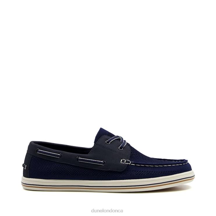 Dune London Burnner Men Knitted Boat Shoes Navy 2Z0DB745