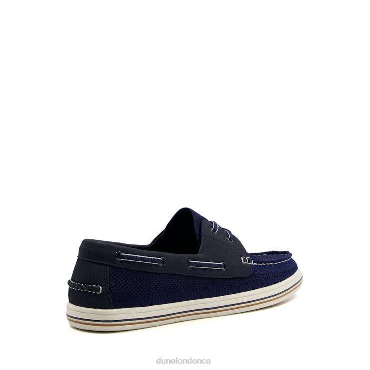 Dune London Burnner Men Knitted Boat Shoes Navy 2Z0DB745