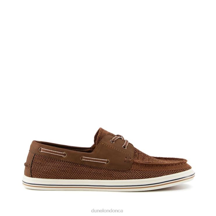 Dune London Burnner Men Knitted Boat Shoes Tan 2Z0DB744