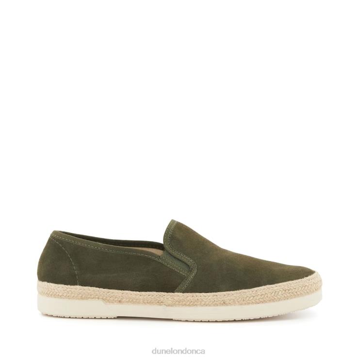 Dune London Fall Men Woven-Detail Suede Casual Shoes Khaki 2Z0DB802