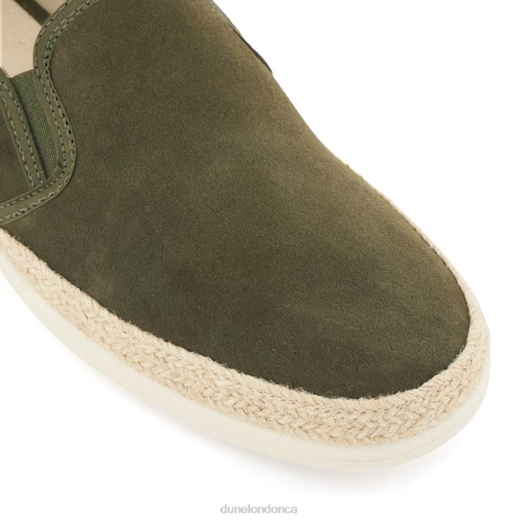 Dune London Fall Men Woven-Detail Suede Casual Shoes Khaki 2Z0DB802
