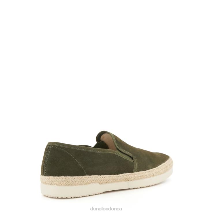 Dune London Fall Men Woven-Detail Suede Casual Shoes Khaki 2Z0DB802