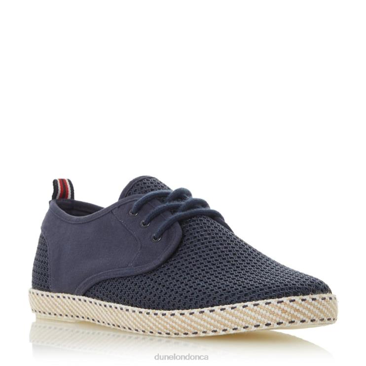 Dune London Flash Men Mesh Lace-Up Espadrilles Navy 2Z0DB676